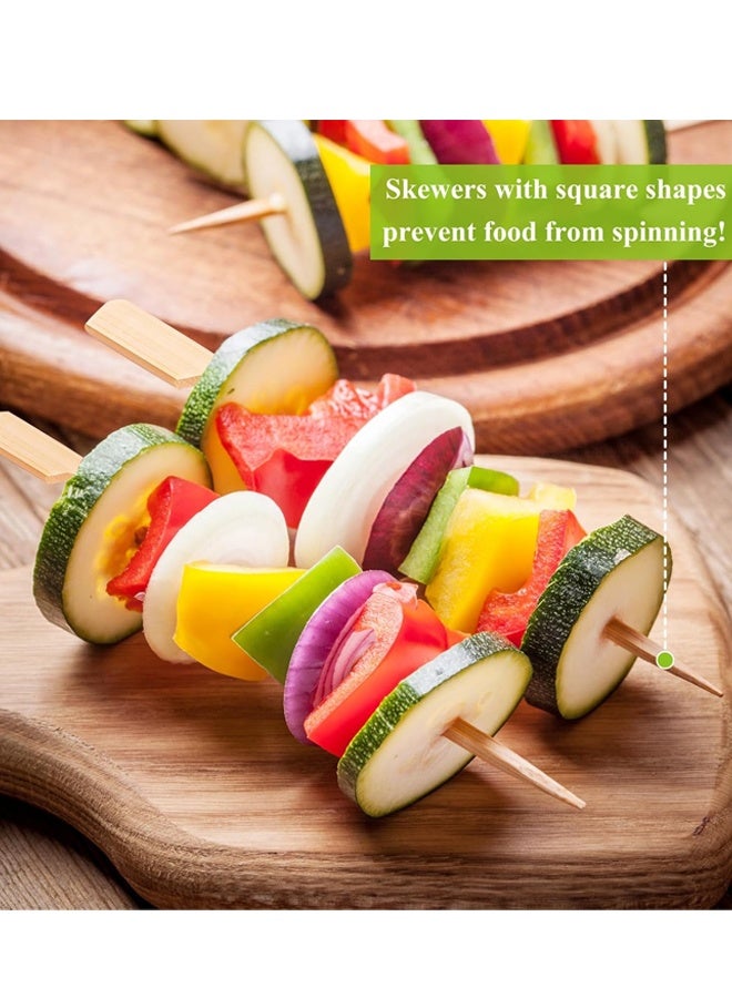 100PCS Bamboo Skewers for Appetizers,Cocktail Picks Fancy Toothpicks for Appetizers, Flat Paddle Wooden Skewers Food Sticks for Party Drinks Fruit BBQ Accessories - Image 4