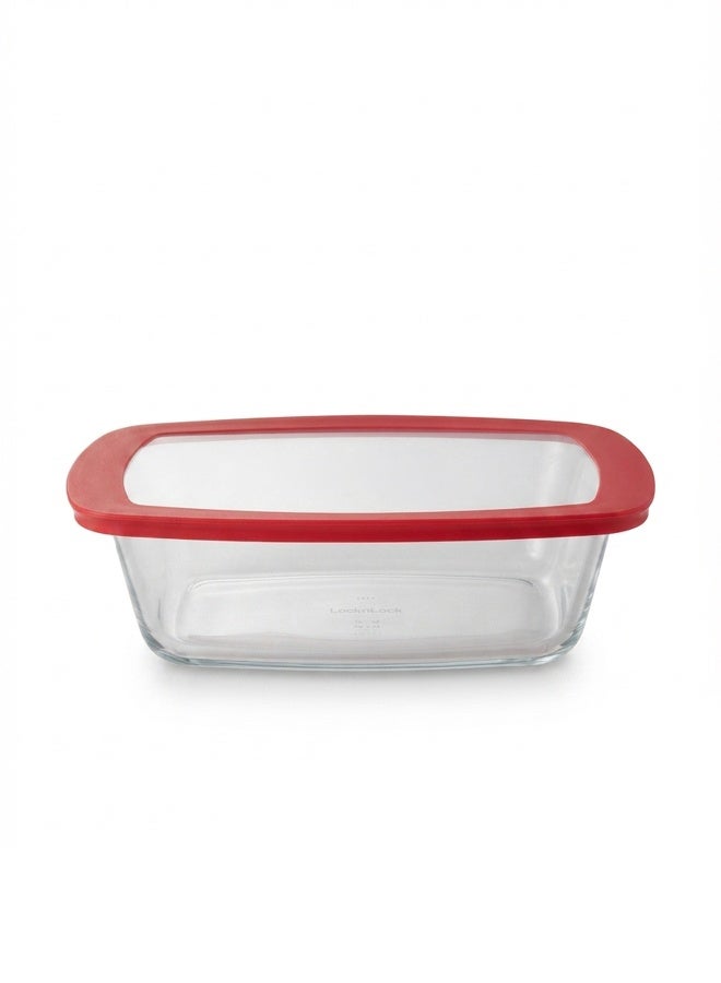 MARINEX Large Glass Casserole with Lid 2.8L – Durable Heat-Resistant Borosilicate Cookware | Transparent Round Oven-Safe Glass Casserole Dish with Lid - Image 3