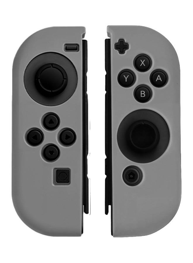 إكس فورم غطاء حماية لليد اليسرى واليمنى لجهاز نينتندو سويتش / سويتش OLED – لون أبيض ثلجي مطفي – غلاف بديل من مادة TPU الناعمة لأذرع التحكم Joy-Con - Image 1