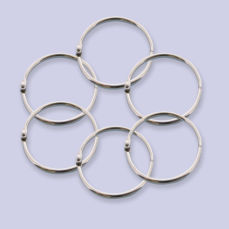 Bazic Products BAZIC Loose Leaf Binder Ring 1", Book Rings Binder Rings, Nickel Plated Steel Metal Ring for Flash Cards, Index Card, Keychain (12/Pack), 1-Pack - Image 4