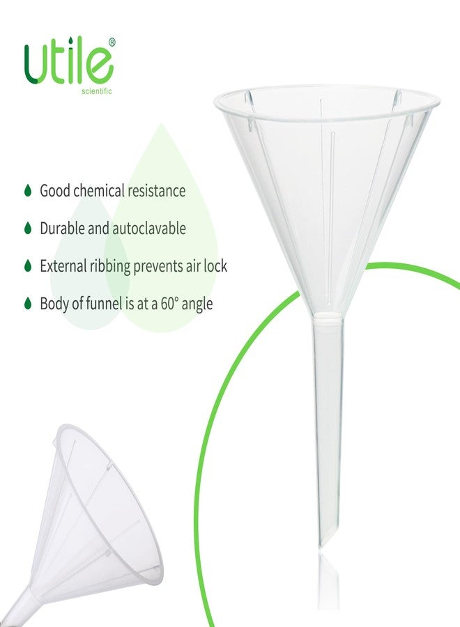 Utile 12pcs Plastic Analytical Funnel Set, PP Material, Top Diameter 64mm, Small Funnel for Lab Bottles, Recreational Activities, 4512.0014.12 - Image 3