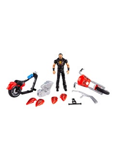 دبليو دبليو إي عربة WWE Wrekkin Slamcycle مع شخصية درو ماكنتاير GYX60  - Image 3
