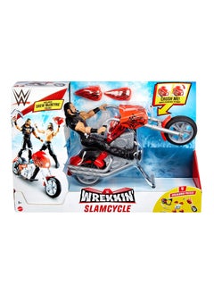 دبليو دبليو إي عربة WWE Wrekkin Slamcycle مع شخصية درو ماكنتاير GYX60  - Image 1