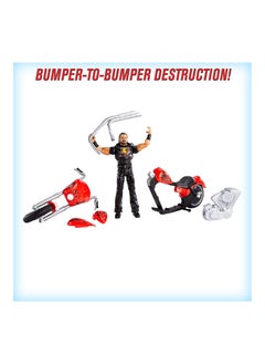 دبليو دبليو إي عربة WWE Wrekkin Slamcycle مع شخصية درو ماكنتاير GYX60  - Image 2