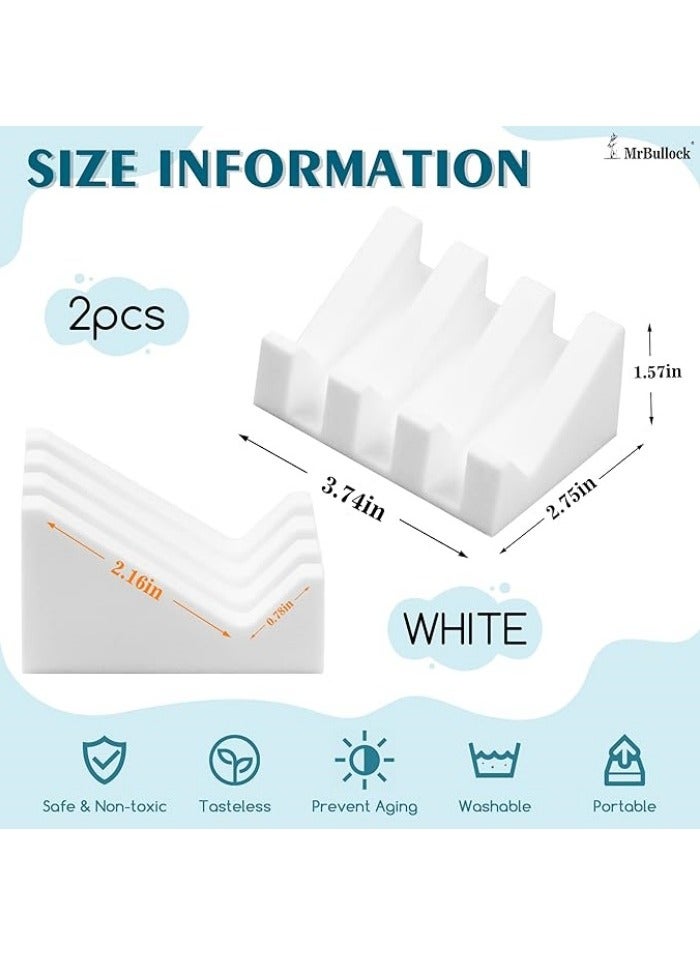 Silicone Soap Dish for Bar Soap Holder for Shower Bathroom Self Draining Waterfall Drying Tray Keep Soap Bars Dry Clean & Easy Cleaning  - Image 2
