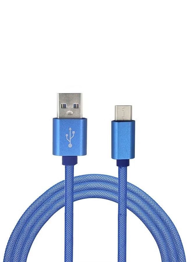 IAF 3.4A Quick Charge Micro USB To USB Charging Data Transfer Cable 1meter Blue - Image 2