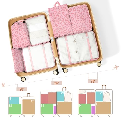 YEEYAA Packing Cubes for Travel - 8 Set Luggage Organizer Bags for Family, Mesh Breathable Packing Cubes for Suitcases Durable Travel Essentials Bags Set - Image 2