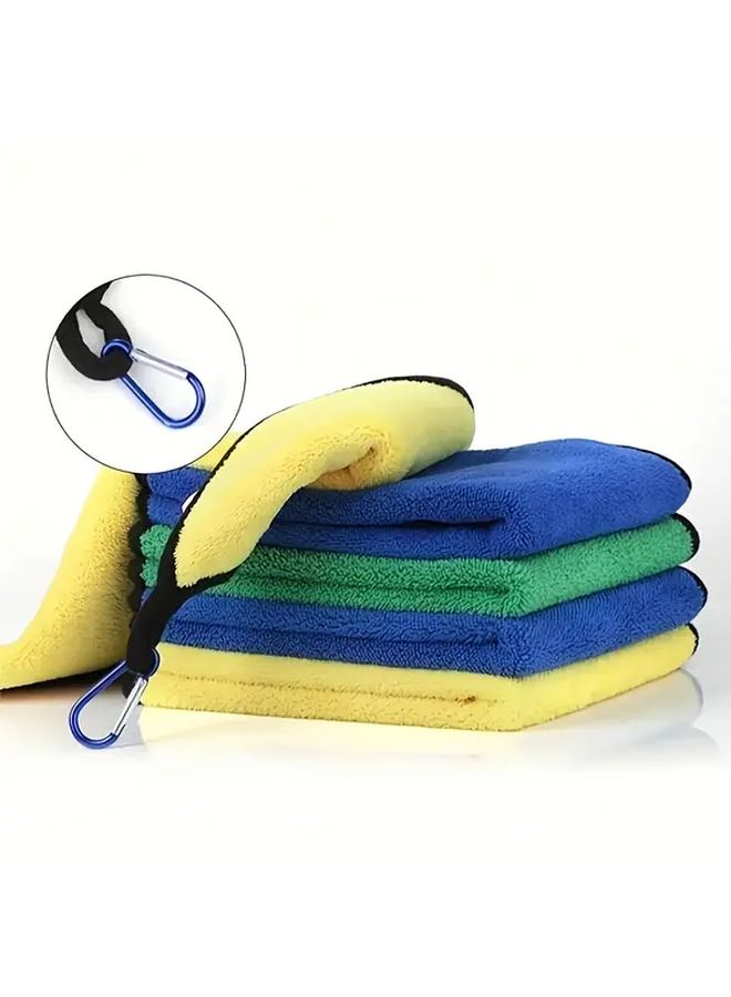 Rose Red 5pcs Ultra Absorbent Quick Dry Microfiber Towels for Fishing Car Care Boats Trucks - Image 2