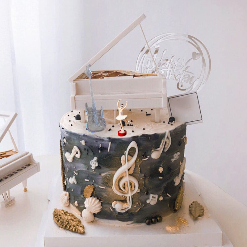 Xcake Lcook Music Note Silicone Fondant Mold  Guitar Chocolate Baking Molds for Birthday Baby Shower Cake Decoration Cupcake Topper Candy Sugar Craft Gum Paste Clay Resin - Image 5