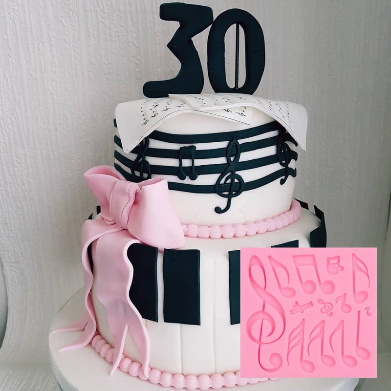 Xcake Lcook Music Note Silicone Fondant Mold  Guitar Chocolate Baking Molds for Birthday Baby Shower Cake Decoration Cupcake Topper Candy Sugar Craft Gum Paste Clay Resin - Image 4