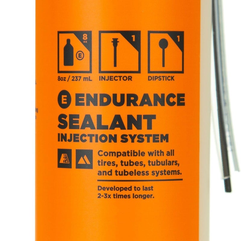 Orange Seal - Endurance Formula Tubeless Bike Tire Sealant with Injector | Long Lasting, Fast Sealing | for MTB, Road, CX and Gravel Bicycle Tires | 8oz w/Injector - Image 2