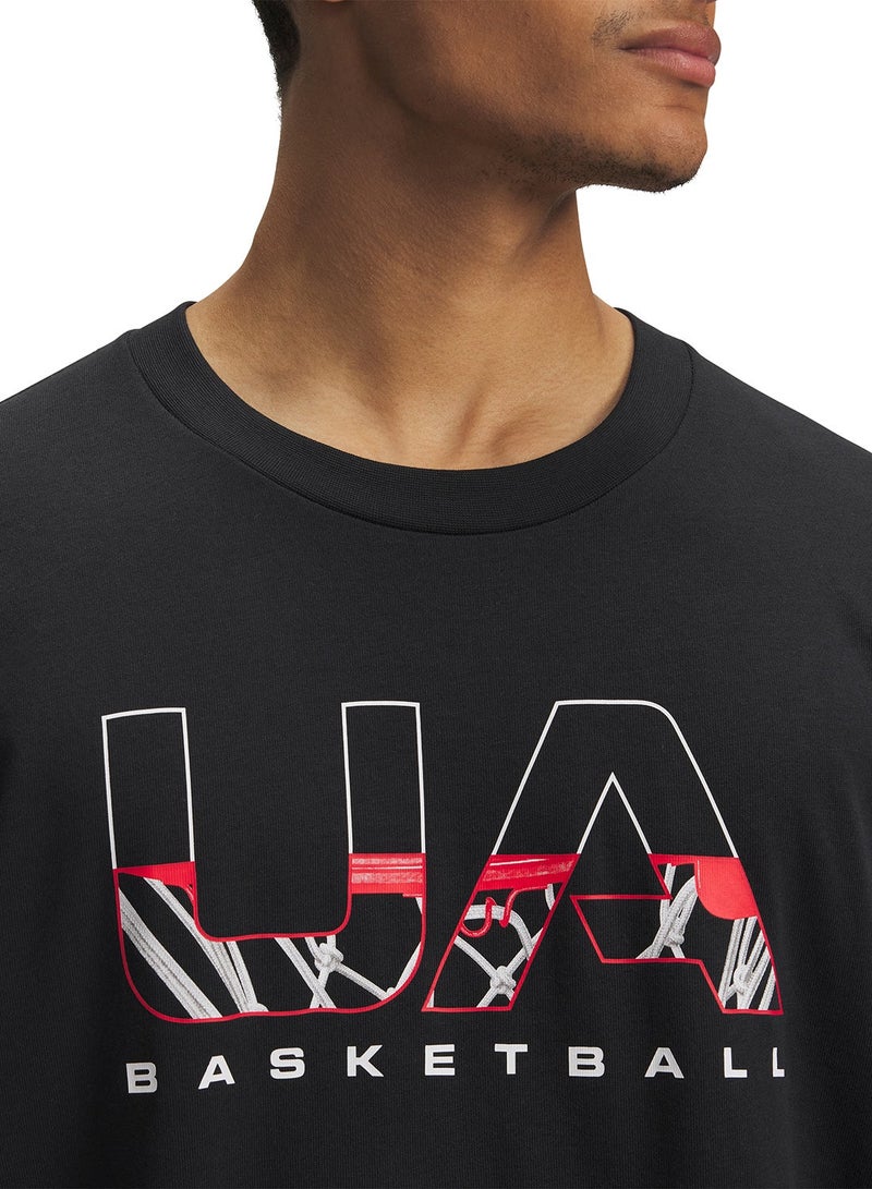 UNDER ARMOUR Heatgear Hoops Branded T-Shirt - Image 3