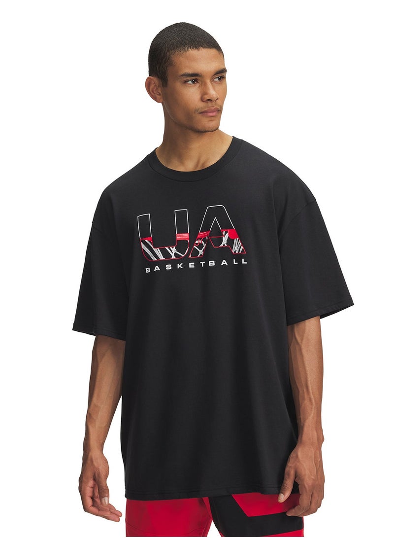 UNDER ARMOUR Heatgear Hoops Branded T-Shirt - Image 1