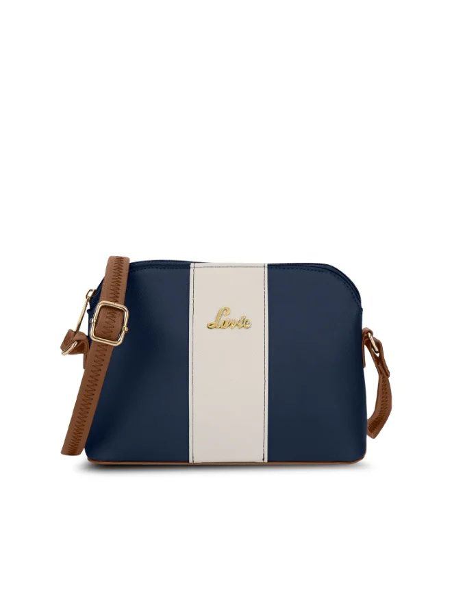 Lavie Women's Janice Colourblock Horizantal Slingbag (Navy)