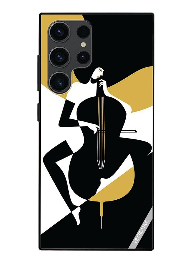 VR CREATIVE غطاء حماية لجهاز سامسونج جالاكسي S24 ألترا بتصميم فتاة مع آلة متعددة الألوان - Image 1