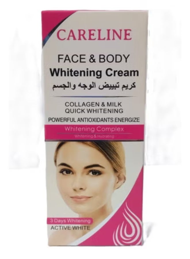 Careline Whitening Face & Body Cream With Collagen And Milk 120ml