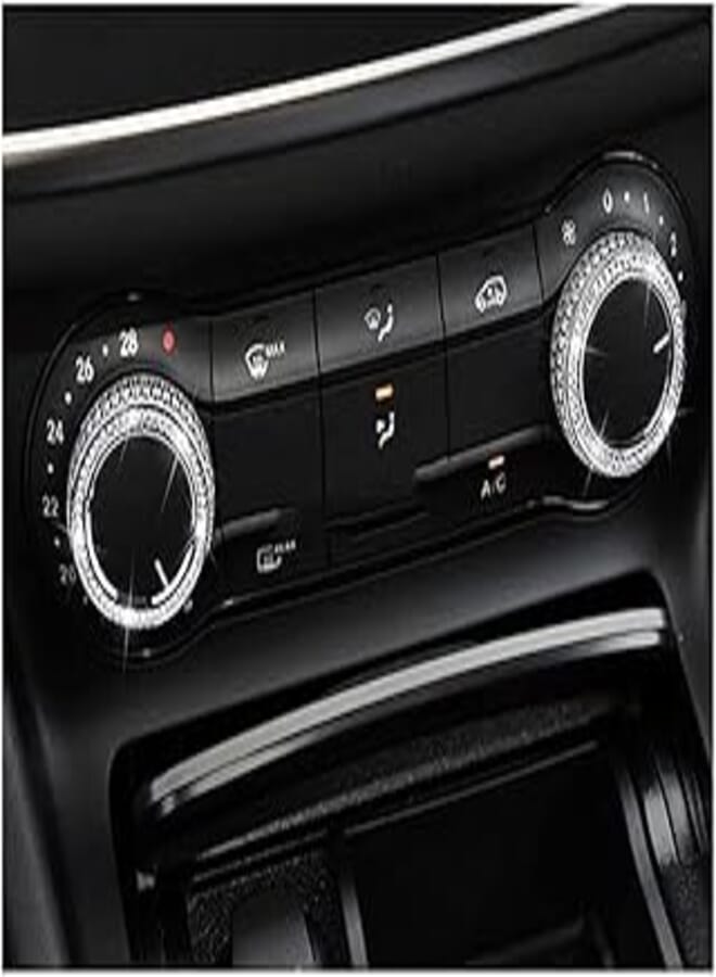 Mercedes GLA 2 Piece Air-Conditioner Control Button Cover - Silver