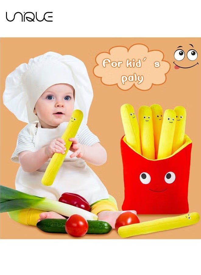 Unique - Cute Food Plush Toy - Soft and Fluffy Fun Food Stuffed Plush Pillow, Perfect Plush Toys Gift for Kids and Friends (French Fries, inch, 11.8) - Image 1