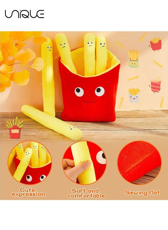Unique - Cute Food Plush Toy - Soft and Fluffy Fun Food Stuffed Plush Pillow, Perfect Plush Toys Gift for Kids and Friends (French Fries, inch, 11.8) - Image 1
