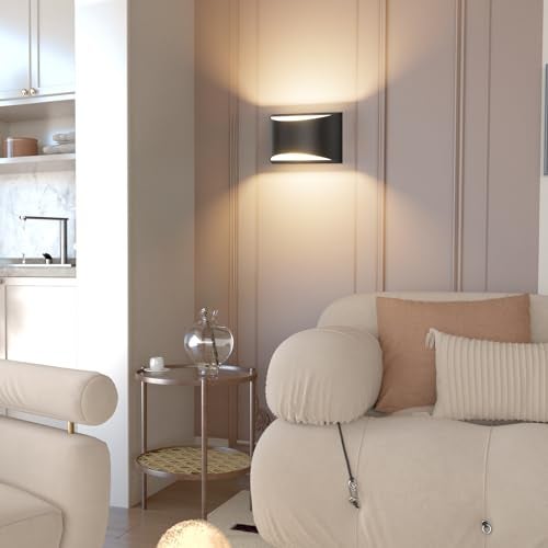 Aipsun 4 Pack Black Modern LED Wall Sconce Hardwired Indoor Wall Lights Up and Down Wall Mount Light for Living Room Bedroom Hallway Corridor Conservatory Warm White 3000K(with G9 Bulbs) - Image 2