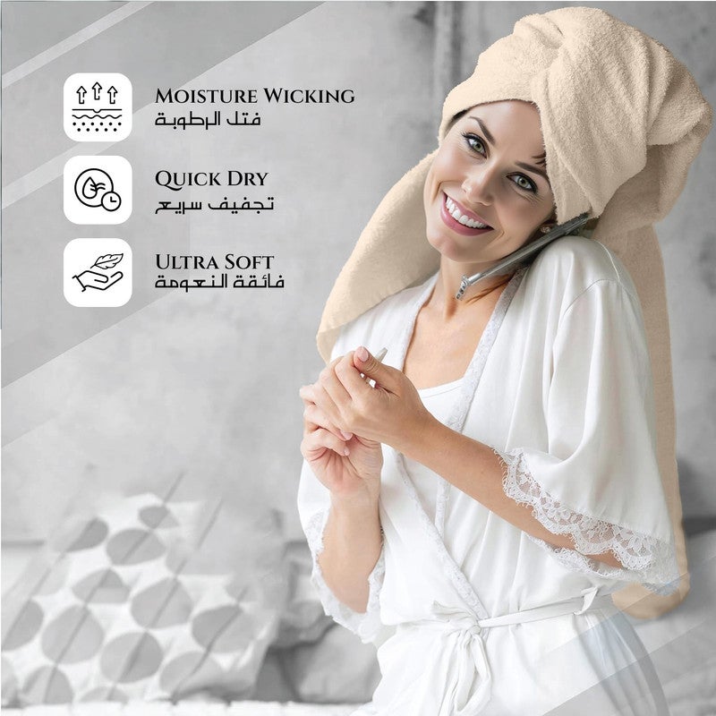 REST  1PC Bath Towel 100% Cotton 70x140 cm , 27x55 inches Extra Large Ivory 1PC Bath Towel Soft and High Absorbent Super Soft Quality Towel - Image 3