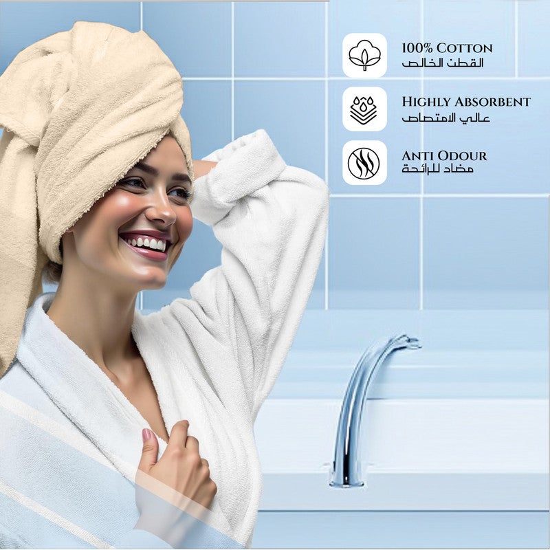 REST  1PC Bath Towel 100% Cotton 70x140 cm , 27x55 inches Extra Large Ivory 1PC Bath Towel Soft and High Absorbent Super Soft Quality Towel - Image 4