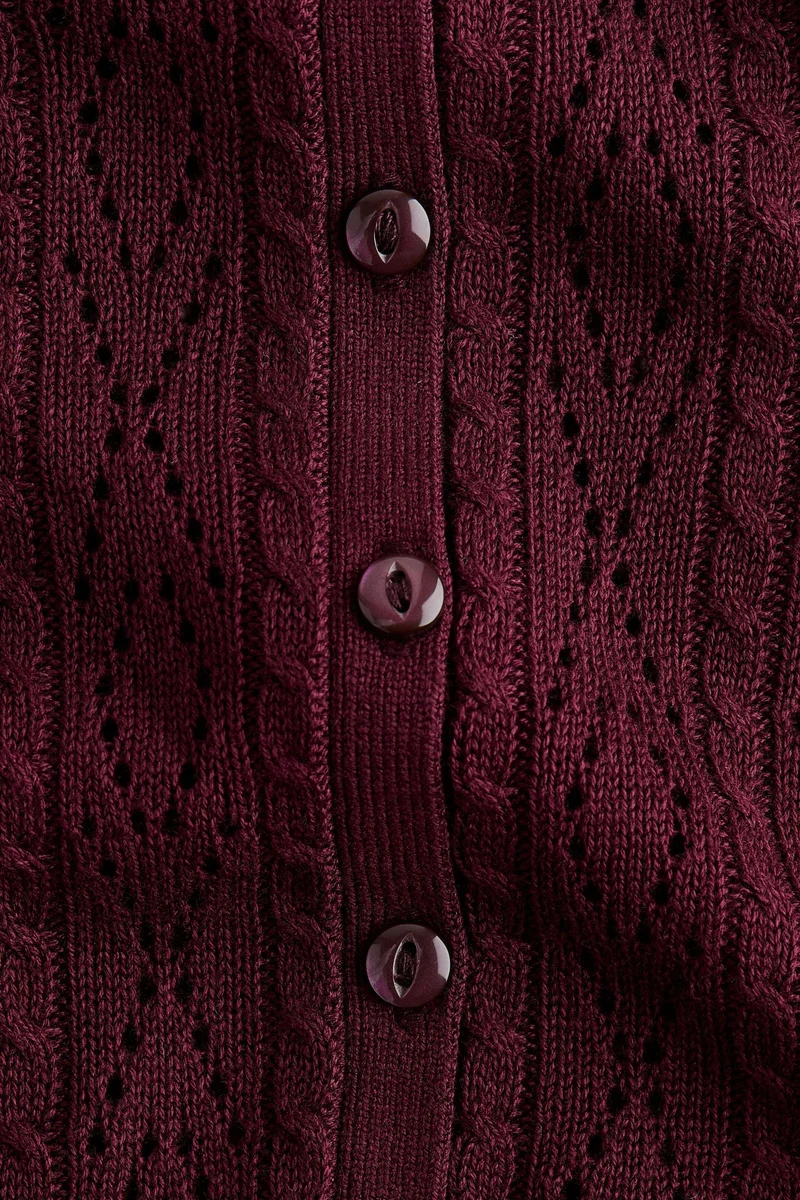 اتش اند ام كارديغان بحياكة بوينتيل