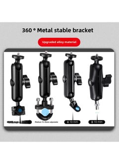Generic Motorcycle Mobile Phone Bracket Gopro12/10 Accessories Insta360X4 Panoramic Camera Shooting Bracket Navigation-Color:Lengthened Rearview Mirror Pole Bracket  - Image 3
