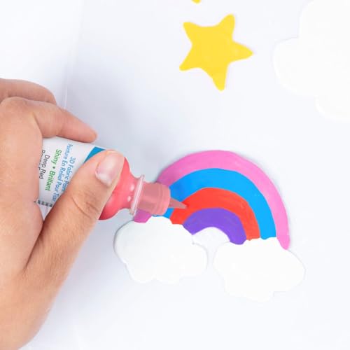 Scribbles 14700 3D Fabric Paint Shiny- Deep Red - Image 3