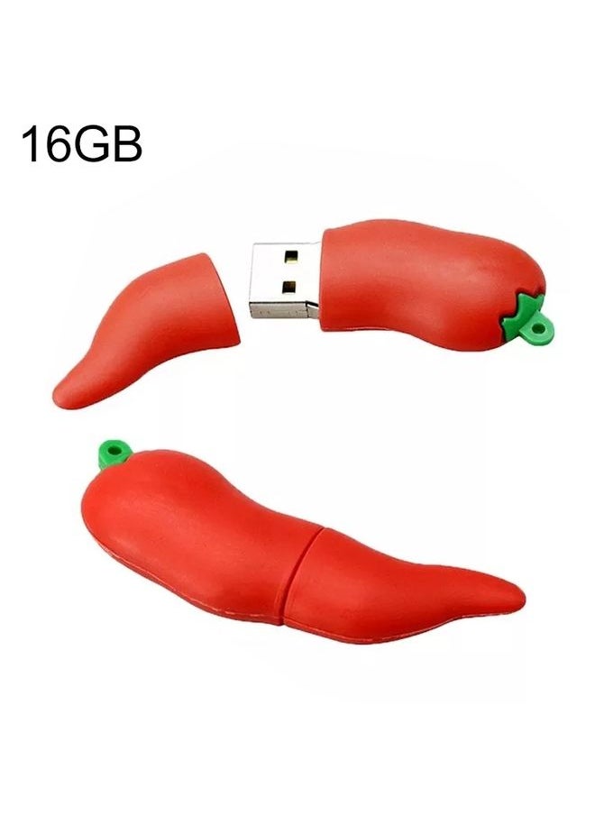BURAQ Hot Pepper Shape 16GB USB Flash Disk(Red)  - Image 1