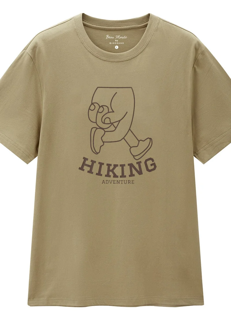 GIORDANO  Men's Crew neck Short Sleeve Print Tee | Online Exclusive for Men | Best Price UAE