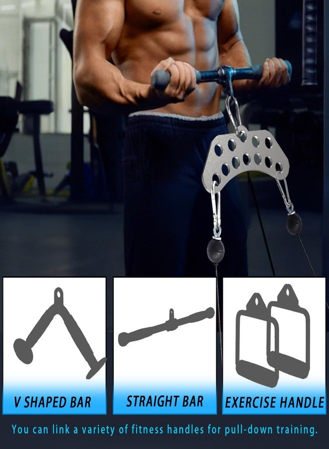 Lights Mountain Double to Single Adaptor Plate for Cable Pulley Machines, Durable Solid Stainless Steel with 3 Carabiners, Suitable for Dual Cable Machines LAT Pulldown, Shoulder & Biceps Exercises - Image 3