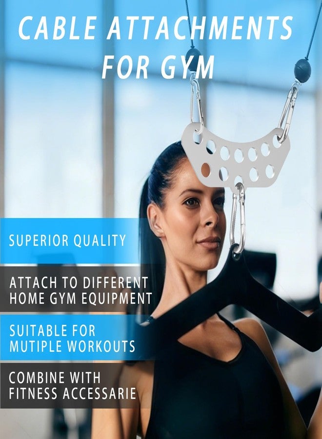 Lights Mountain Double to Single Adaptor Plate for Cable Pulley Machines, Durable Solid Stainless Steel with 3 Carabiners, Suitable for Dual Cable Machines LAT Pulldown, Shoulder & Biceps Exercises - Image 5