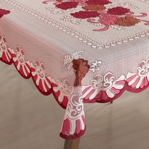 Homerz Premium 6-8 Seater Table Cloth, Soft and Durable Fabric (Blueberry mgold, 60x90 inch- 6-8 Seater) - Image 3
