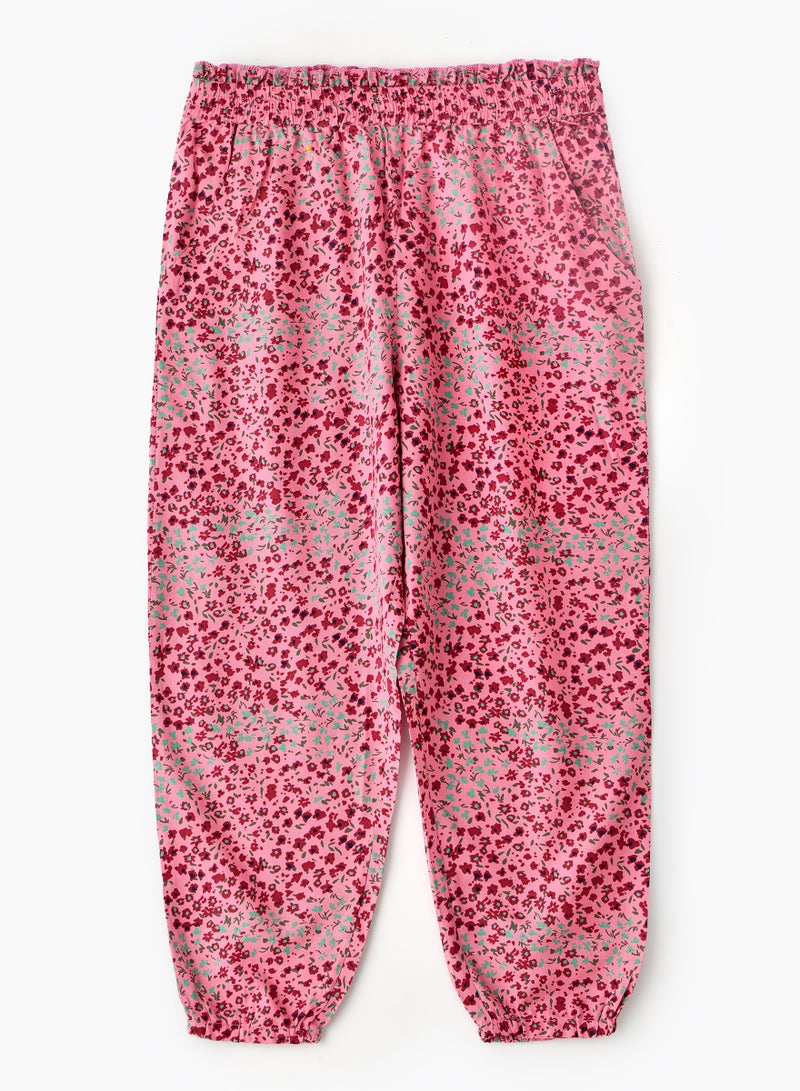 Jelliene Girls All Over Printed Pants 100% Viscose, Soft and Flowy Pants for Girls - Image 1