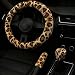 I3DIDEA Fluffy Steering Wheel Cover 3PCS Set Plush Fuzzy Fur Steering Wheel Cover with Gear Shift Cover Handbrake Cover Winter Warm Car Accessories Car Interior Accessories for Women Leopard - Image 2