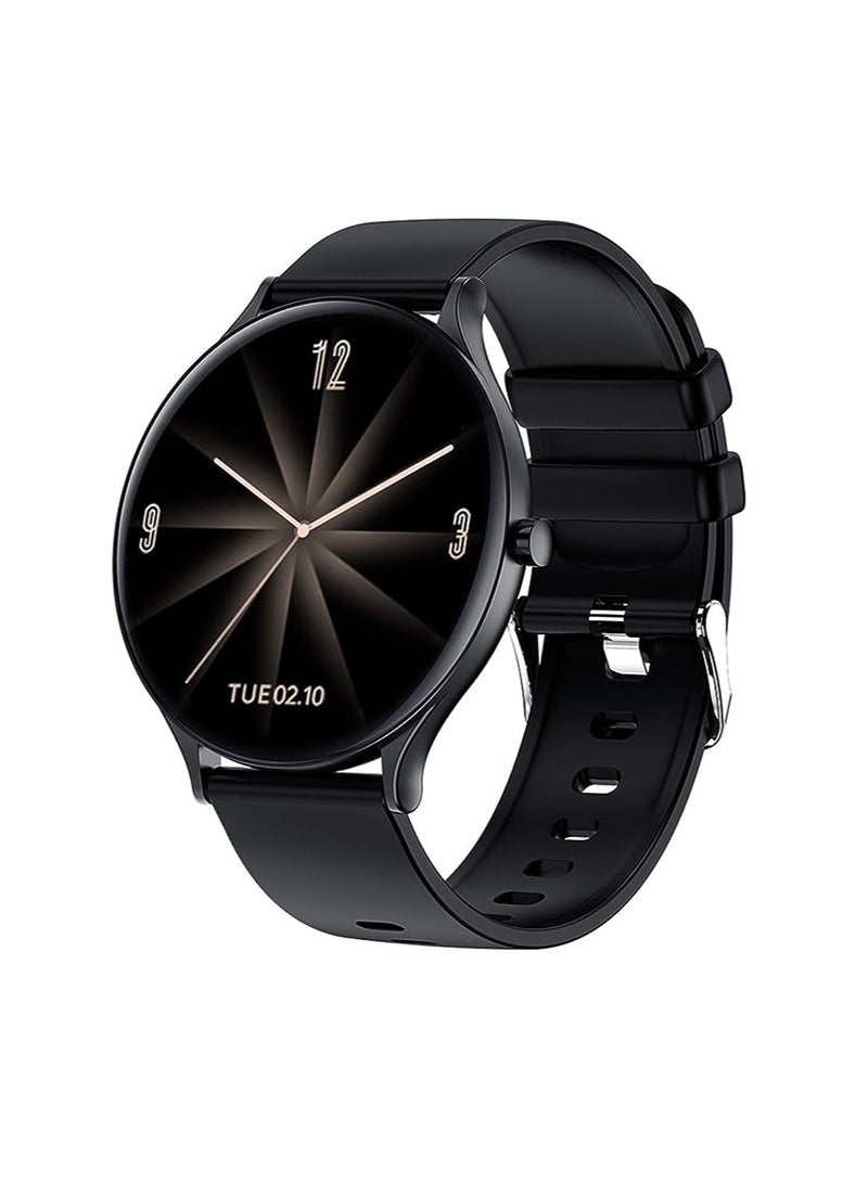 Unisex 1.28in TFT Screen, IP67 Waterproof, Heart Rate, Sleep, Blood Pressure Monitor, Fitness Tracker Smartwatch (Black, QW13) - Image 1