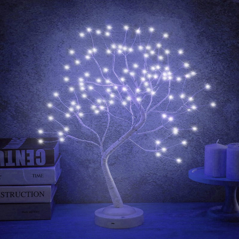 JOINTWIN 20 LED Birch Tree Light108L Bonsai Tree LampFairy Light Tree with 8 Modes 6 Hrs TimerArtificial Tree with Lights USB Battery OperatedLighted Tree Indoor for Room DecorationWhite Glow Glow