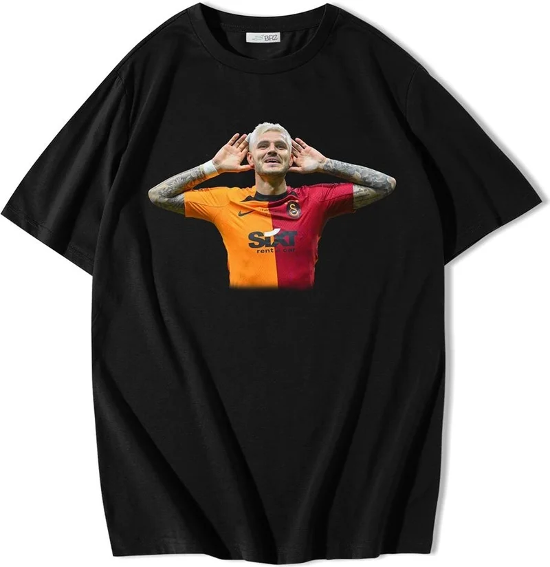 بي ار زد كولكشن Unisex Oversize Icardi Printed T-Shirt