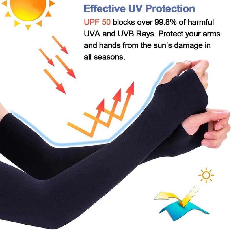 Sagreeny 6 Pieces Arm Sleeves for Sun Protection - UV Protection for Men and Women - Image 3