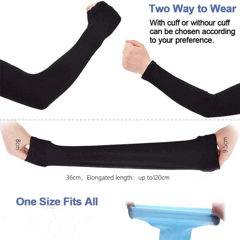 Sagreeny 6 Pieces Arm Sleeves for Sun Protection - UV Protection for Men and Women - Image 2