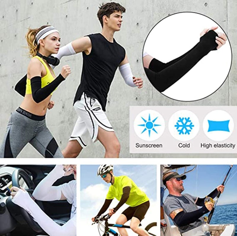 Sagreeny 6 Pieces Arm Sleeves for Sun Protection - UV Protection for Men and Women - Image 4
