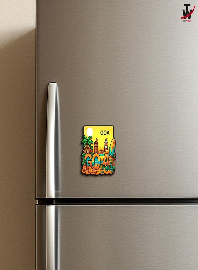 Tinywalk Goa 3D Wooden Fridge Magnet | Beach & Lighthouse Souvenir | Premium 3D-Effect Refrigerator Magnet for Home, Kitchen & Office Décor - Image 4