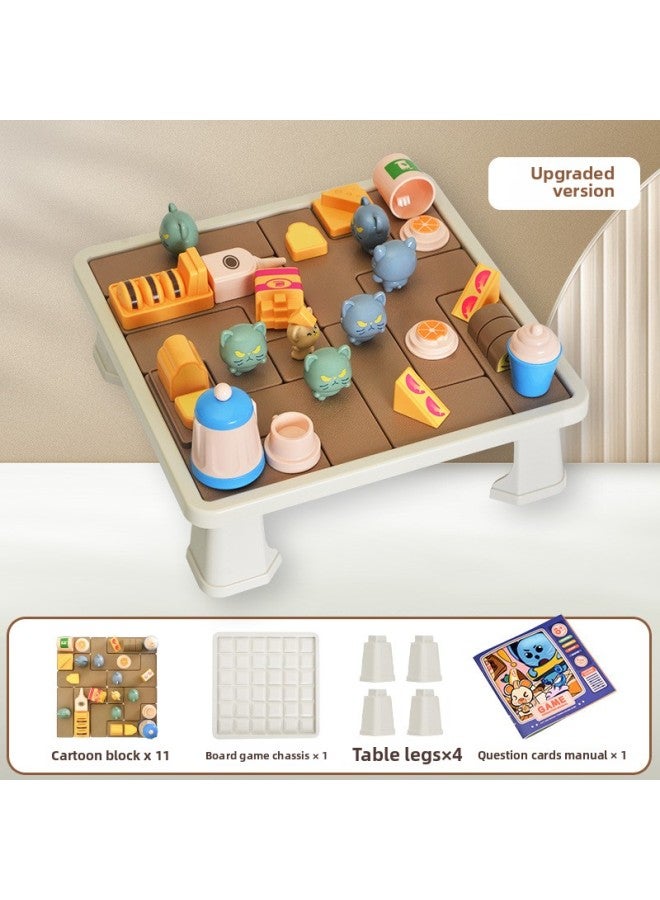 Cat And Mouse Battle Children's Educational Early Education Thinking Training Parent-Child Interactive Toys For Boys And Girls Aged 3-6-Color:Cat And Mouse Game-Deluxe Edition 【Foot Configuration】 English Color Box - Image 1