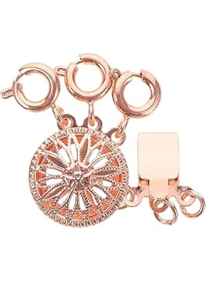 Sunflower Design Copper Triple Ring Clasp Hook For Stackable Necklaces And Bracelets - Image 1