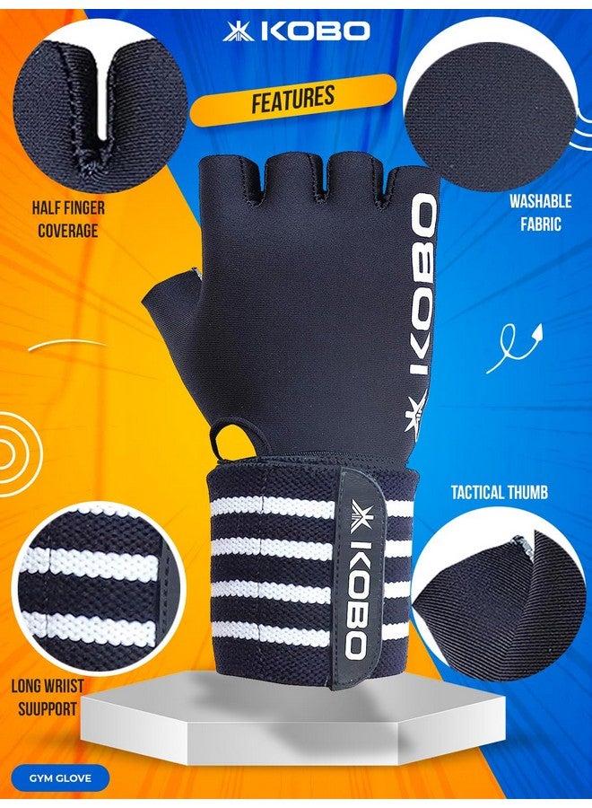 Kobo WTG-50-MEDIUM Weight Lifting Gym Gloves Hand Protector for Fitness Trainingmedium (Multi Colour) with Wrist Support - Image 5