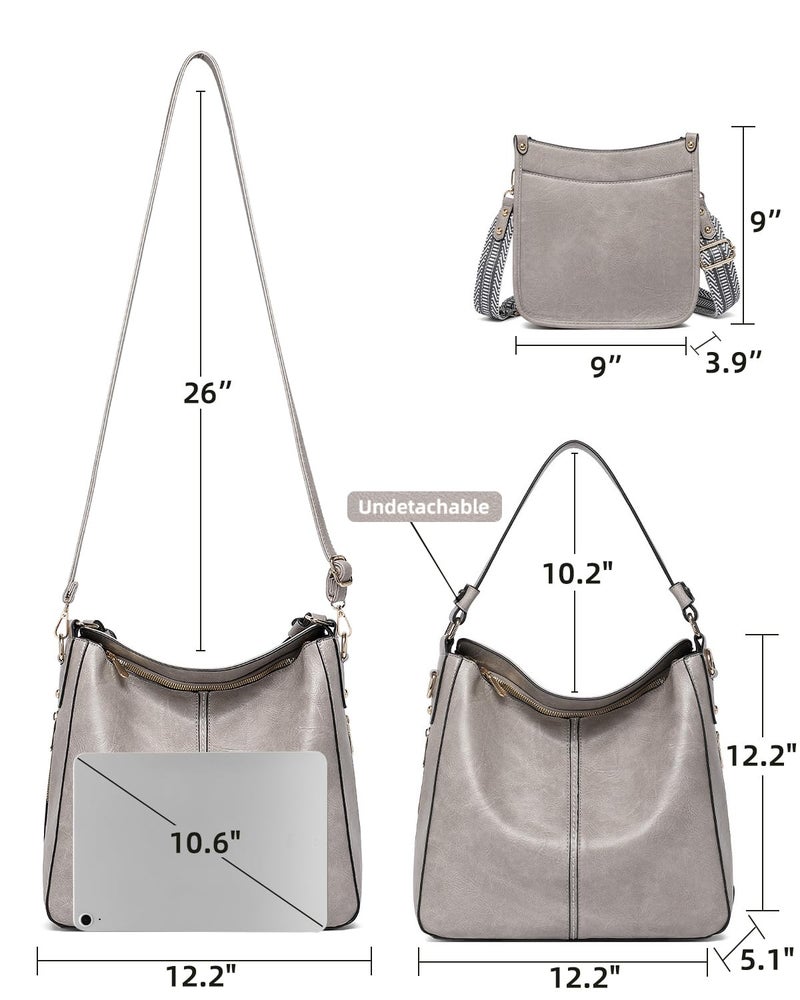 BAVERGE Purses for Women 3PCS, Crossbody Bags Set Large Leather Purse Shoulder Handbags with Wallet Adjustable Straps for Ladies Tote - Image 4