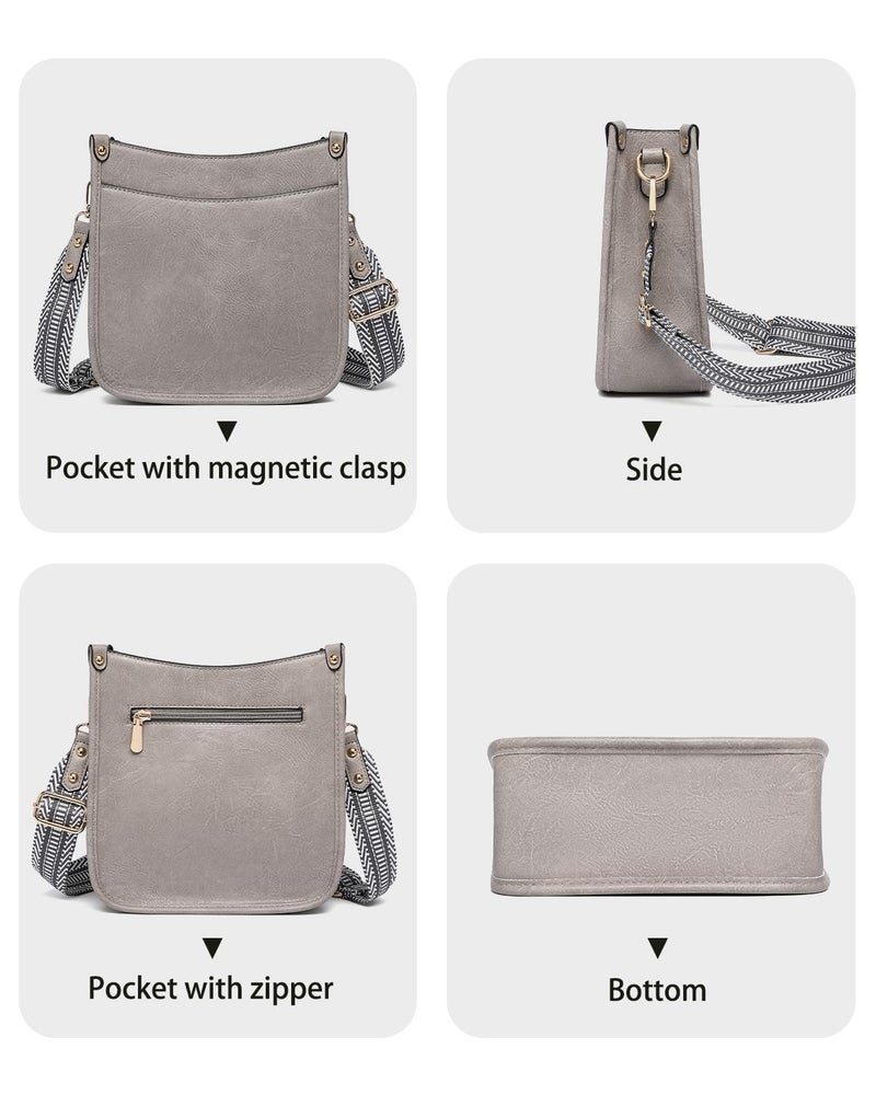 BAVERGE Purses for Women 3PCS, Crossbody Bags Set Large Leather Purse Shoulder Handbags with Wallet Adjustable Straps for Ladies Tote - Image 3