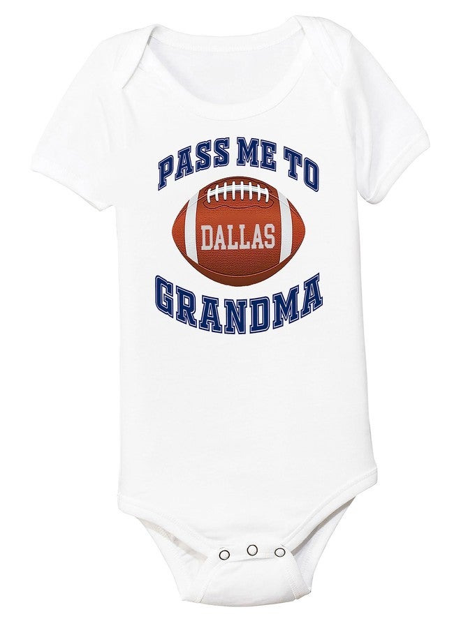 Future Tailgater Football Pass Me to GrandMa Baby Bodysuit for Dallas Fans - Image 1