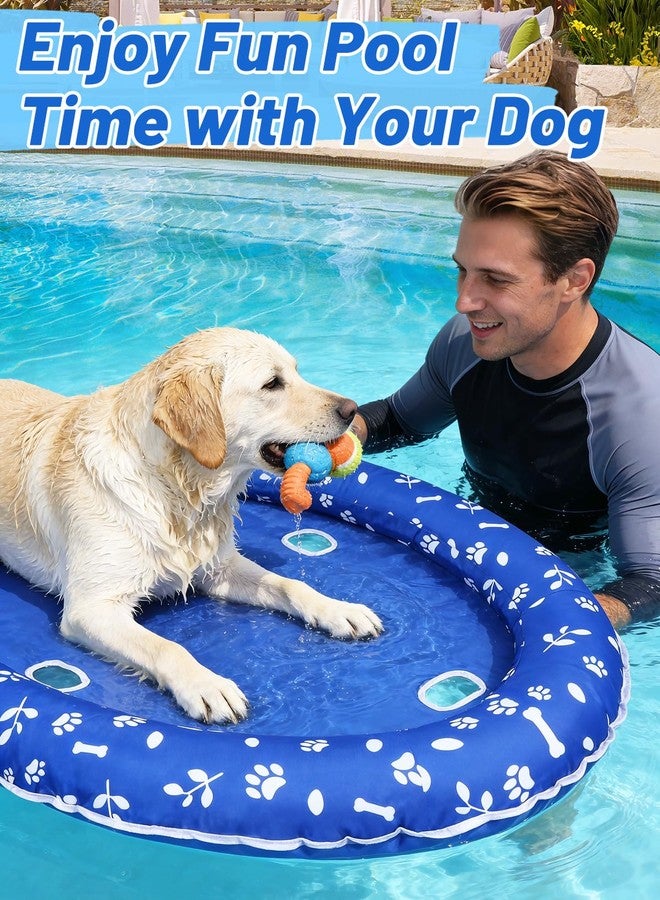 Apipi Upgraded Tear-Resistant Large Dog Pool Float - 30" x 49" Stable Support Inflatable Dogs Floats, Scratch-Proof Oxford Summer Floatie Raft Pool Toy for Dogs up to 96lbs - Image 5